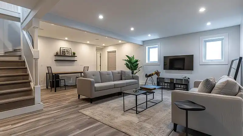 Complete basement renovation and finishing in Toronto home