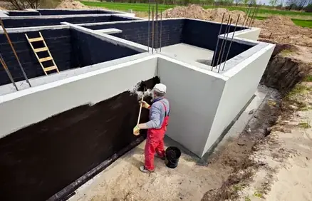 Failed DIY dampproofing showing common waterproofing mistakes